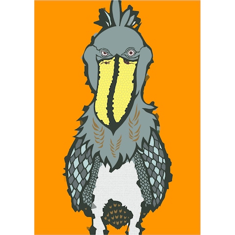【KOKUYO】ノート表紙：鳥　ハシビロコウ　イラスト