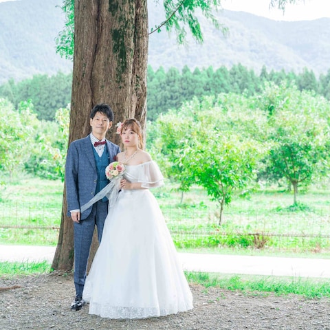 滋賀 メタセコイア並木 結婚式前撮り撮影