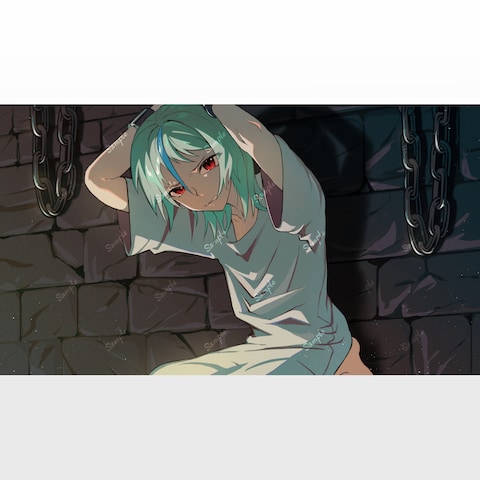  全身一枚絵のイラスト