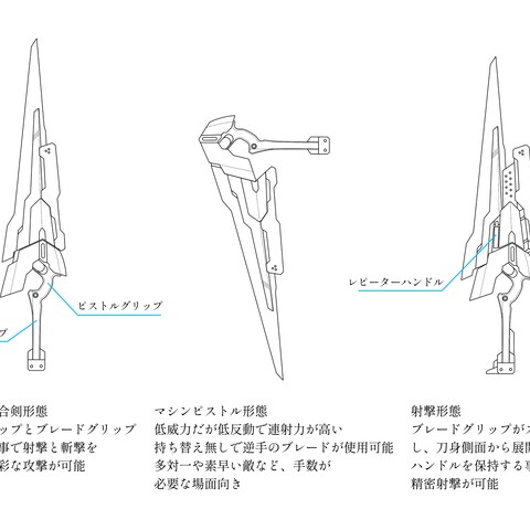 複合武器デザイン設定線画