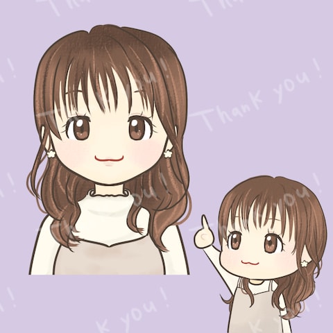 アニメ風SNS用イラスト