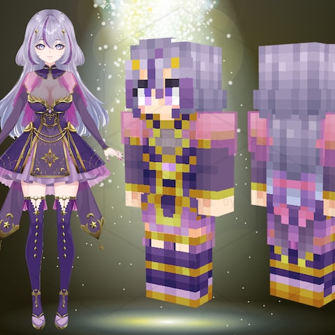 マインクラフト　マイクラ　スキン　Vtuber　女の子