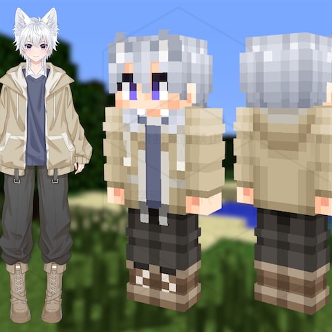 マインクラフト　マイクラ　スキン　Vtuber 男の子