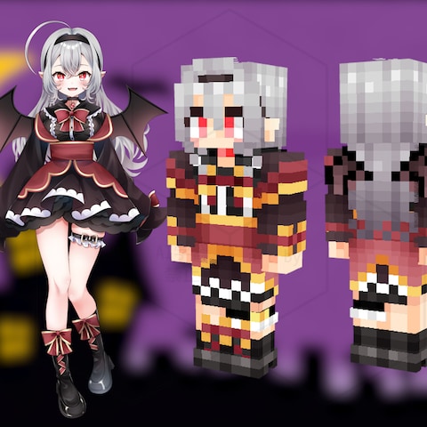 マインクラフト　マイクラ　スキン　Vtuber 女の子