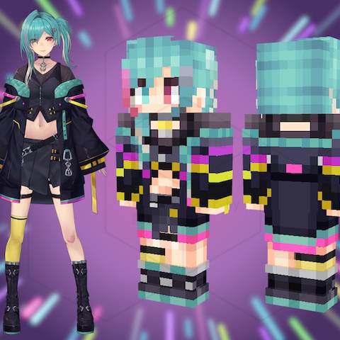 マインクラフト　マイクラ　スキン　Vtuber ライバー