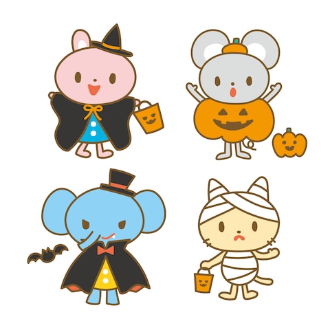 ハロウィンなどうぶつたち