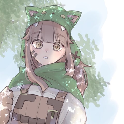 ふわっとした質感の優しい女の子 イラスト