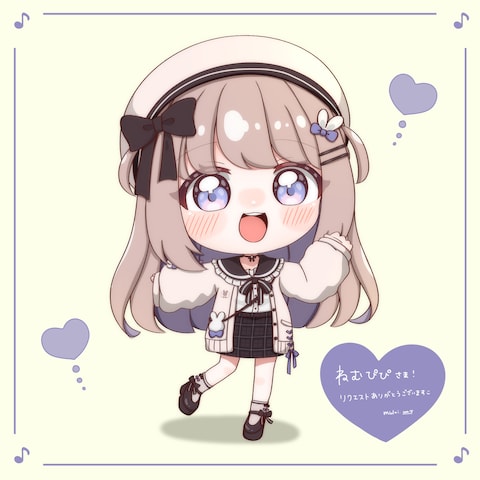 個人Vtuber様よりサムネイル等のイラスト依頼