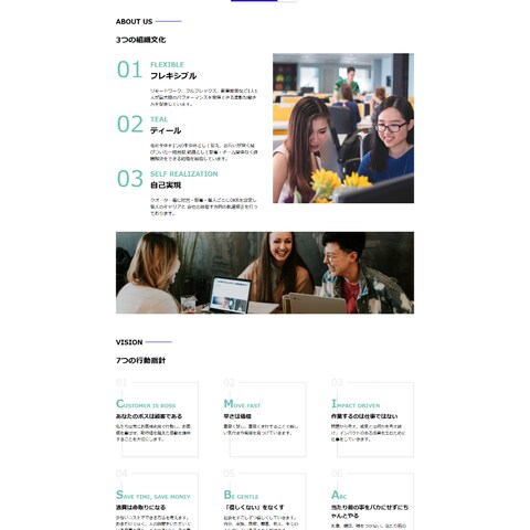コーポレートサイトの作成