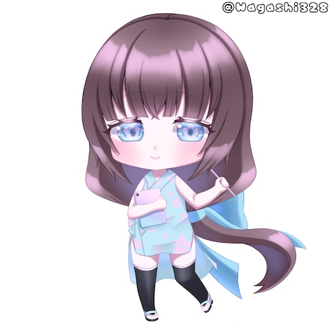 SDキャラ(ミニキャラ) 女の子 イラスト