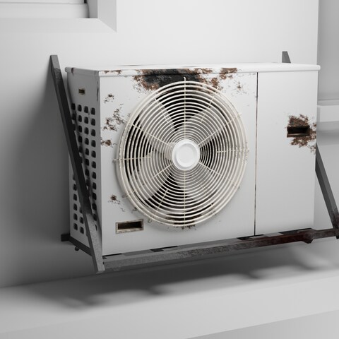 ボロボロの室外機