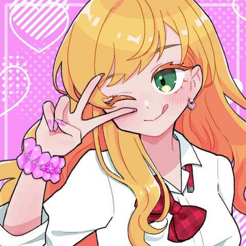 ギャルの女の子アイコンイラスト