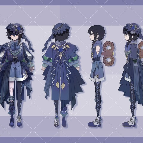 Vtuber・ゲーム用キャラデザ　見本