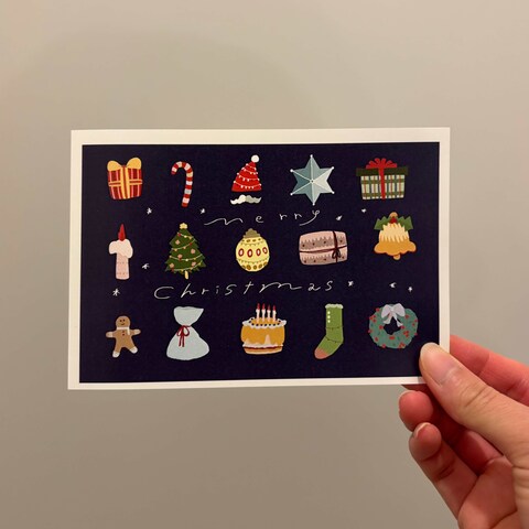 クリスマスのポストカード
