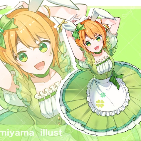 歌ってみた動画、記念グッズ用イラスト