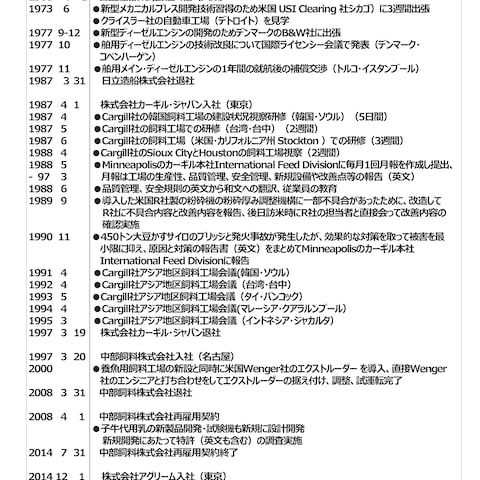 翻訳に関連する職務経歴書