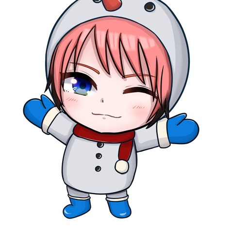 栗乃木大樹　雪だるまコスプレVer.