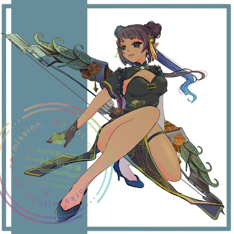 既存キャラクターの全身イラスト