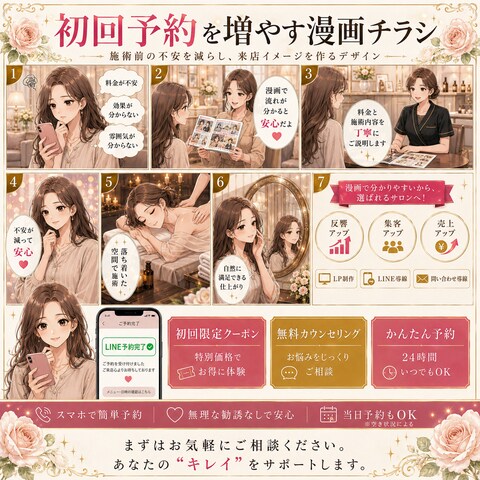 美容サロン向け｜思わず読みたくなる漫画広告に。