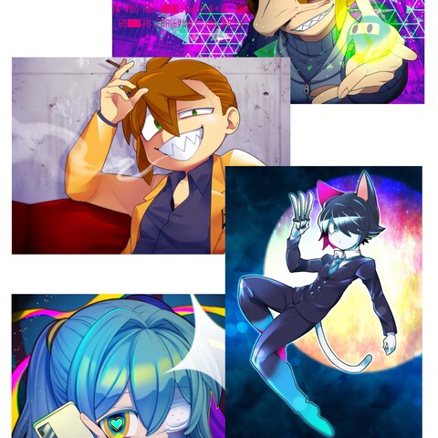 目を引くぬるっとアニメ塗りイラスト
