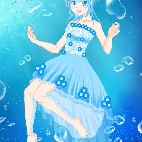 色の擬人化。蒼:海音(あまね)
