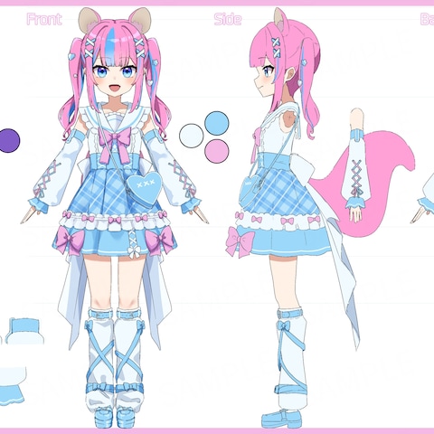 3D用キャラクターデザイン＆三面図