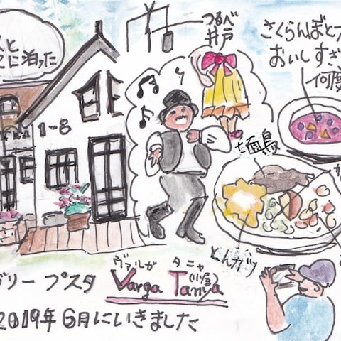 イラストで旅を表現