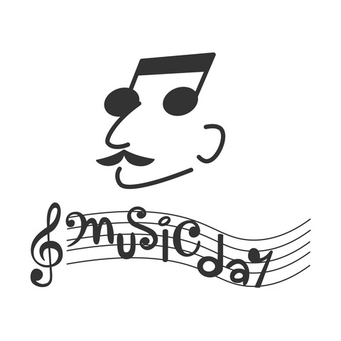 音楽スクールのロゴ（架空ロゴデザイン）