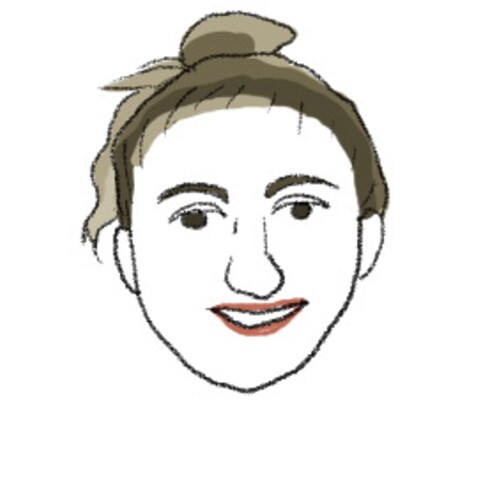 海外の友人の似顔絵