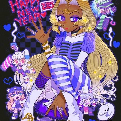 【オリジナル】2025年の年賀絵