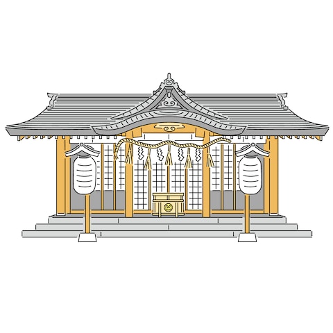 神社のベクターイラスト