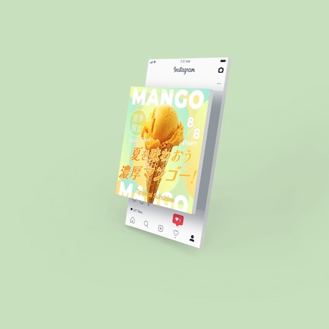 アイスクリーム店のInstagram投稿用バナー