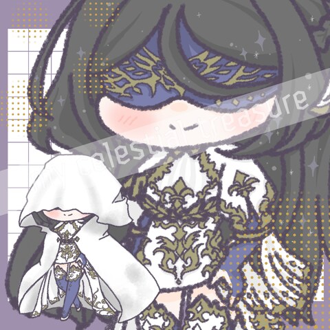 フード×目隠し×騎士