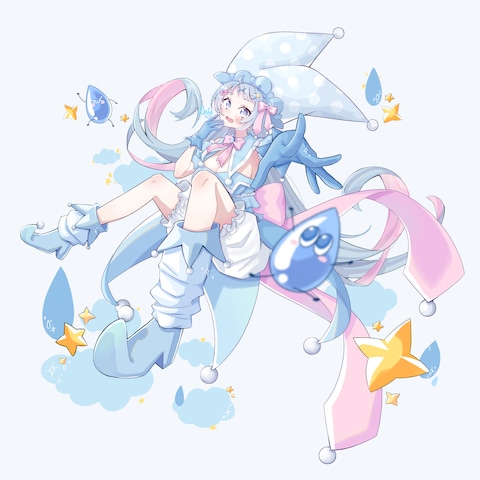 ピエロを意識して制作したイラスト