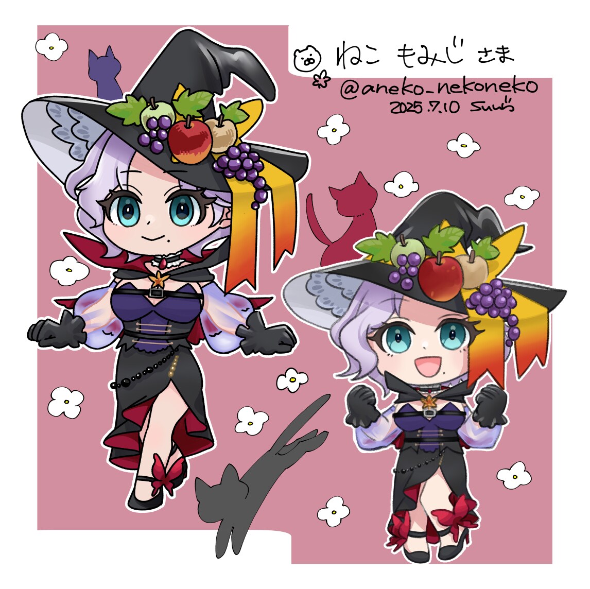 Vtuberねこもみじ様のミニキャラ絵