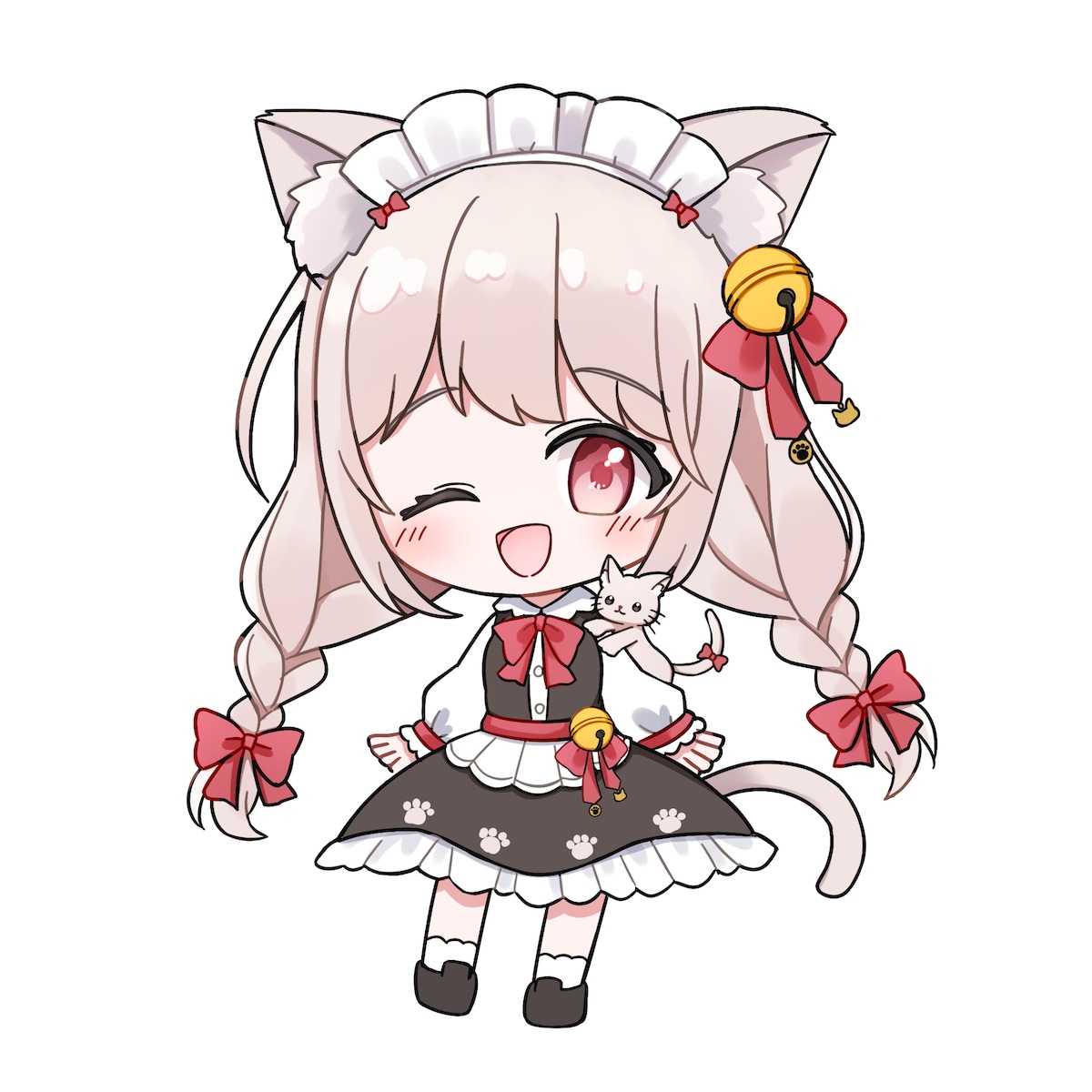 猫×メイド の女の子