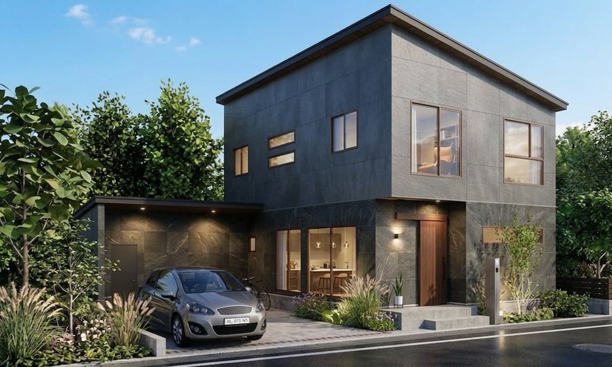 住宅の外観CGパースを作成します