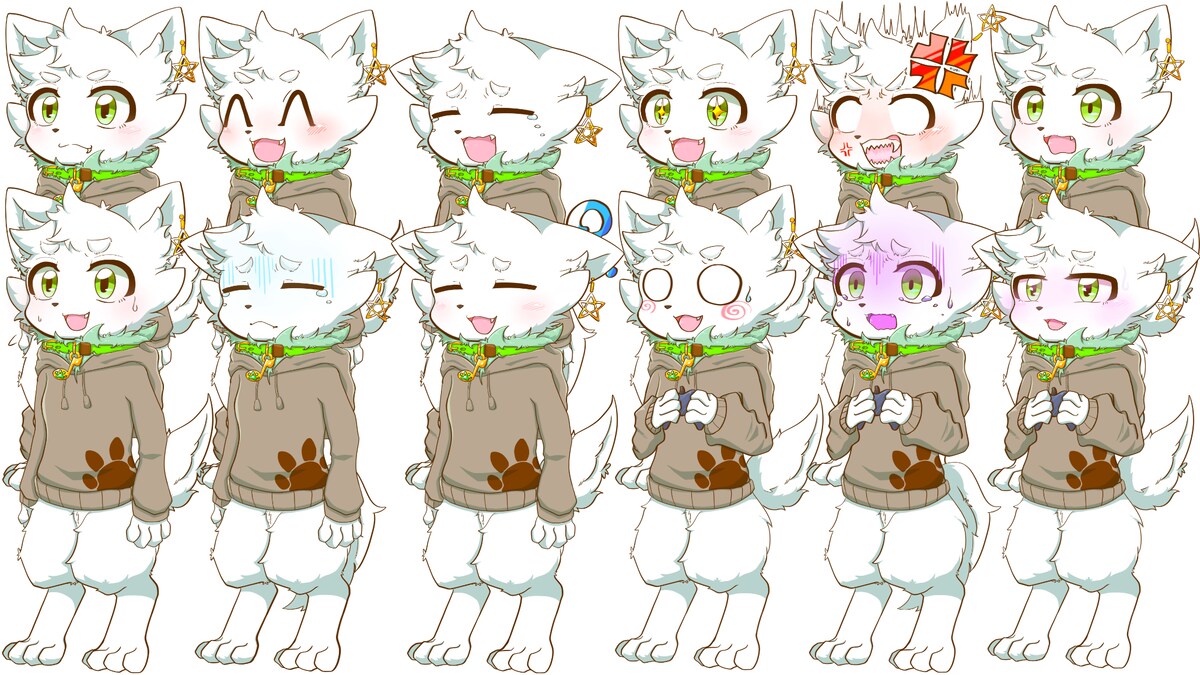 寝音さま配信＆動画用立ち絵イラスト（全24種）