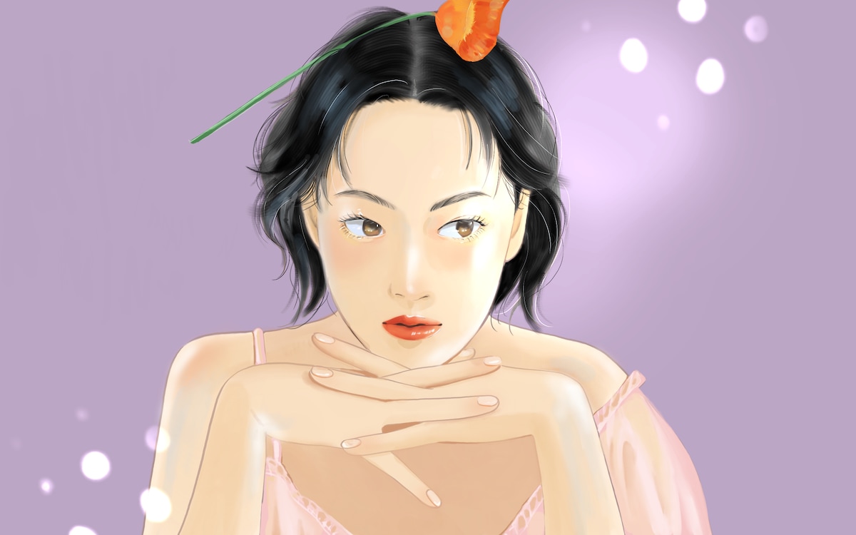 女性イラストのサンプル