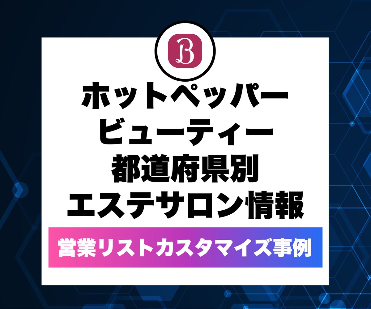 営業リストカスタマイズ事例