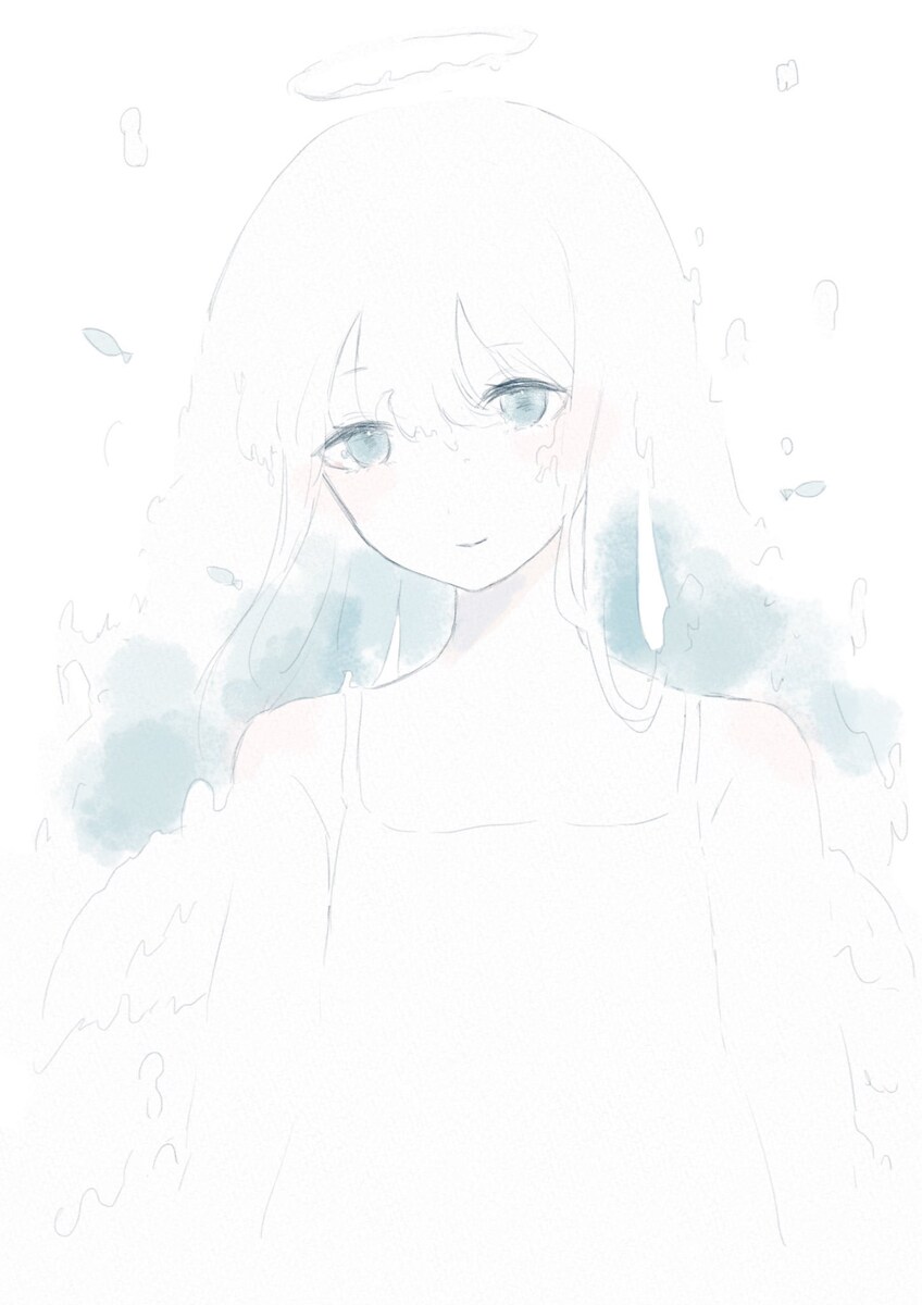 創作イラスト「わたしをみつけてくれてありがとう」