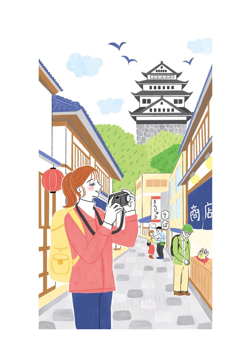 大手社内報特集ページイラスト
