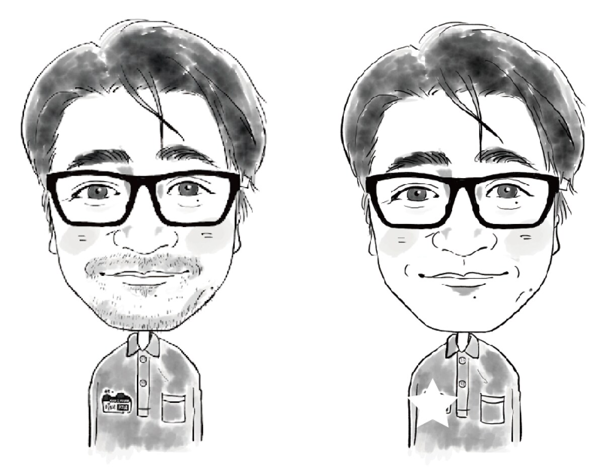 モノクロ似顔絵