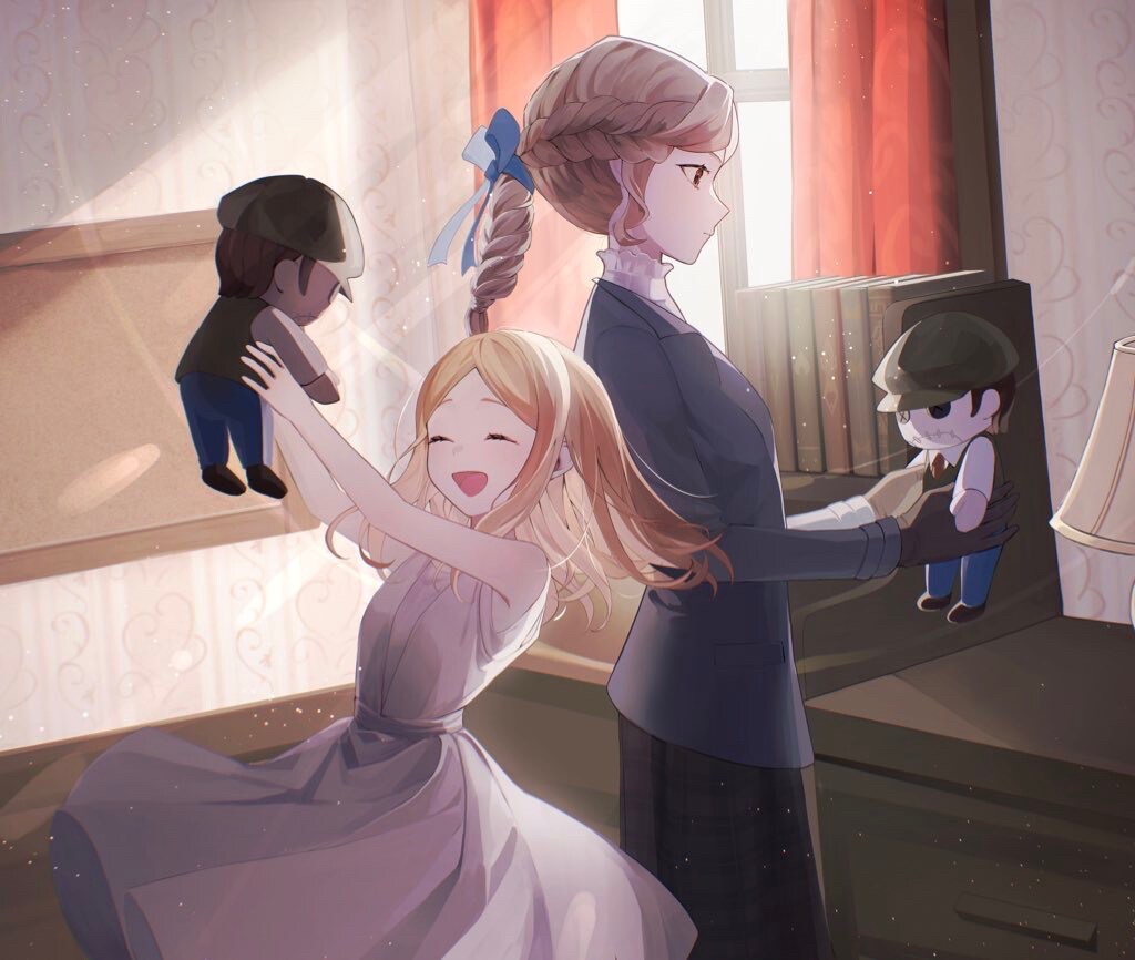第五人格の少女と記者をモチーフにしたイラスト
