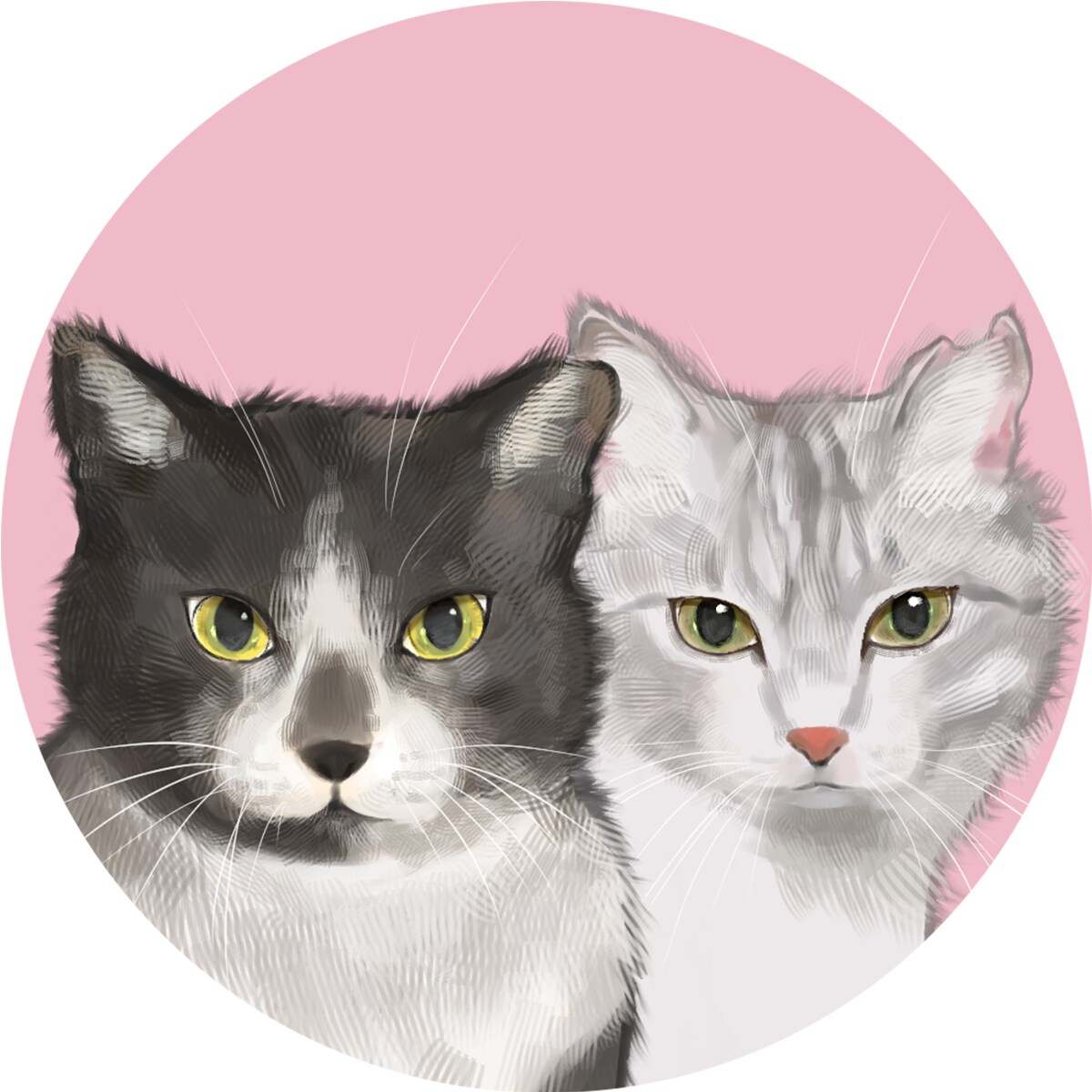 二匹の猫のアイコン（納品例）