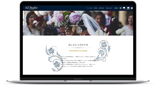 ムービー作成会社のサンプルサイト
