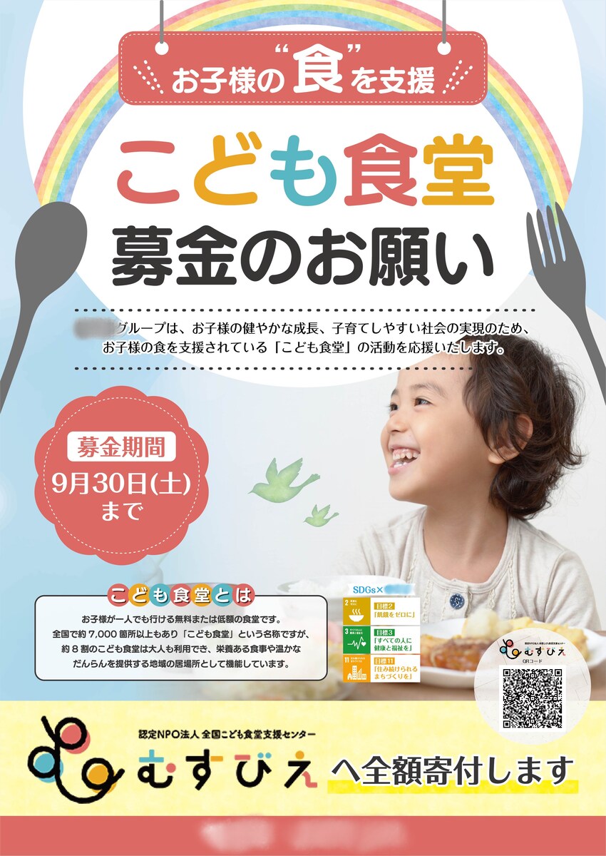 【A1ポスター】こども食堂募金のおねがい