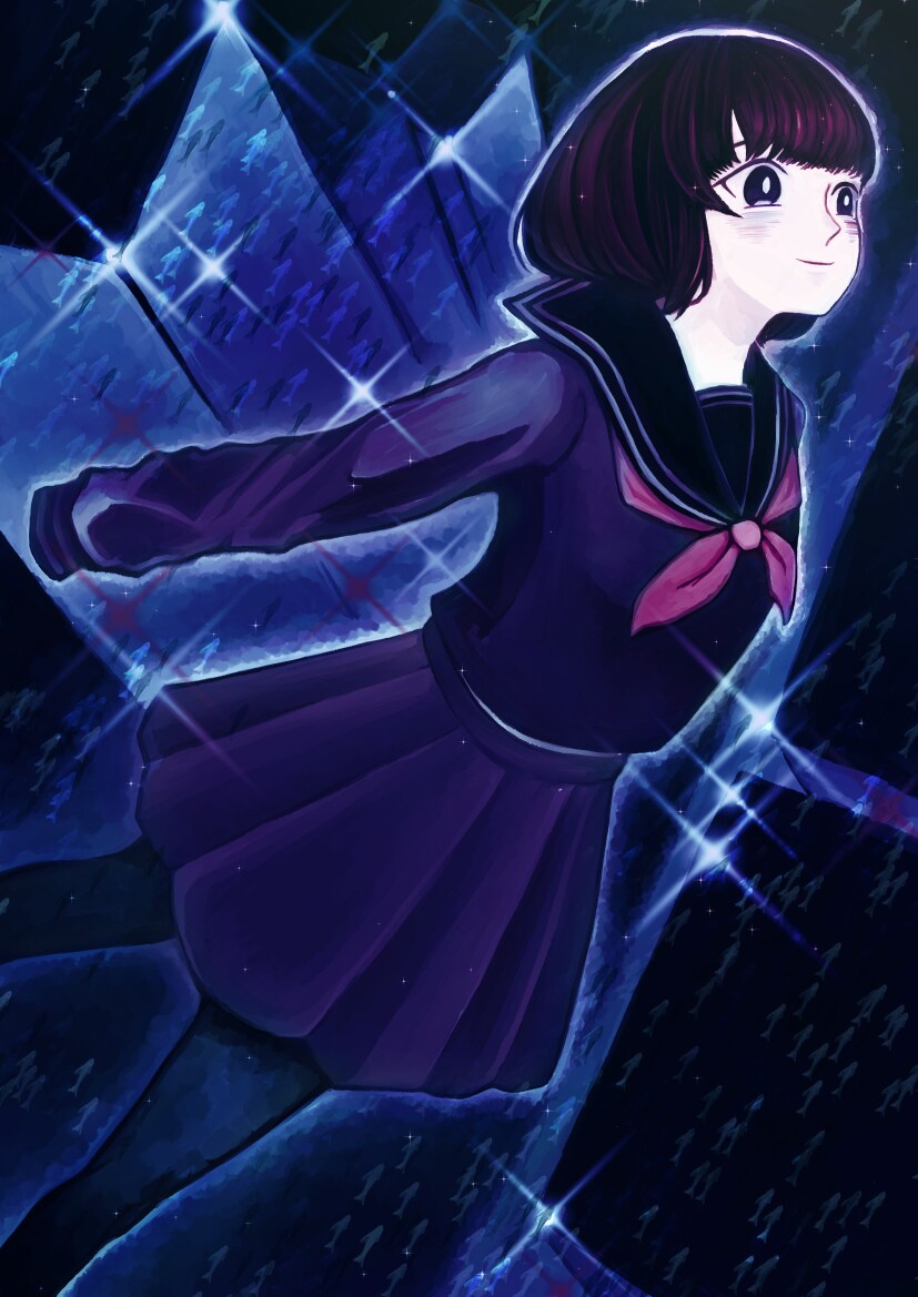 夜景遊泳
