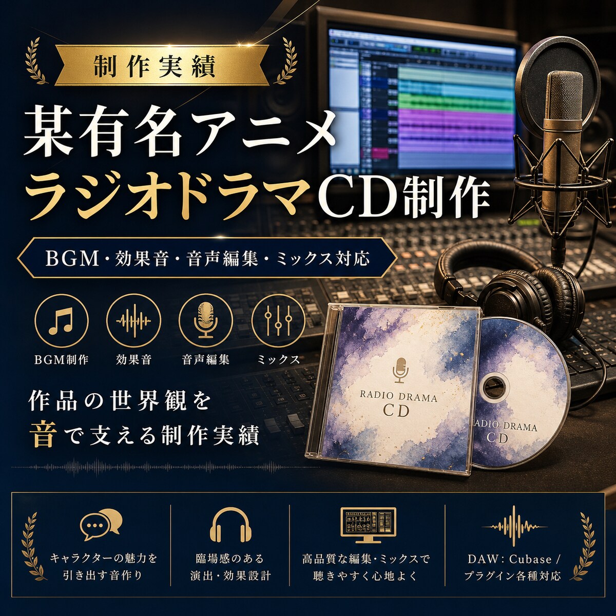 某有名アニメのドラマCD音源制作