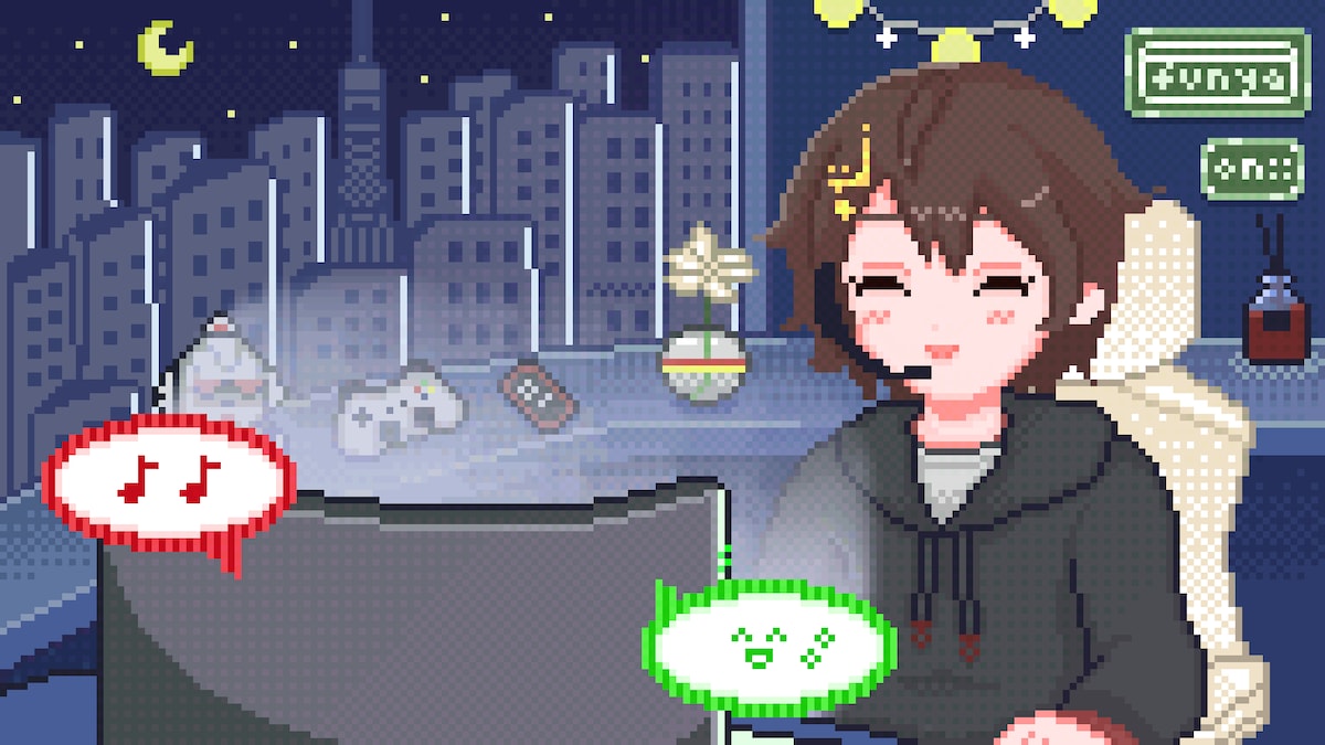 ドット絵ループアニメーションの配信ED